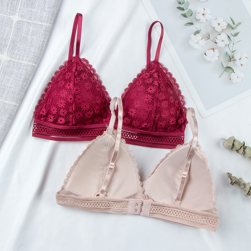 Underwire Bra Padded - Top reggiseno sexy in pizzo floreale